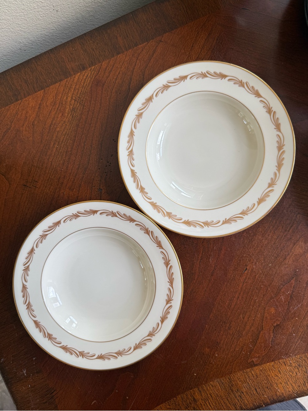 Set of 2 Vintage Franciscan Arcadia Gold porcelain bowls